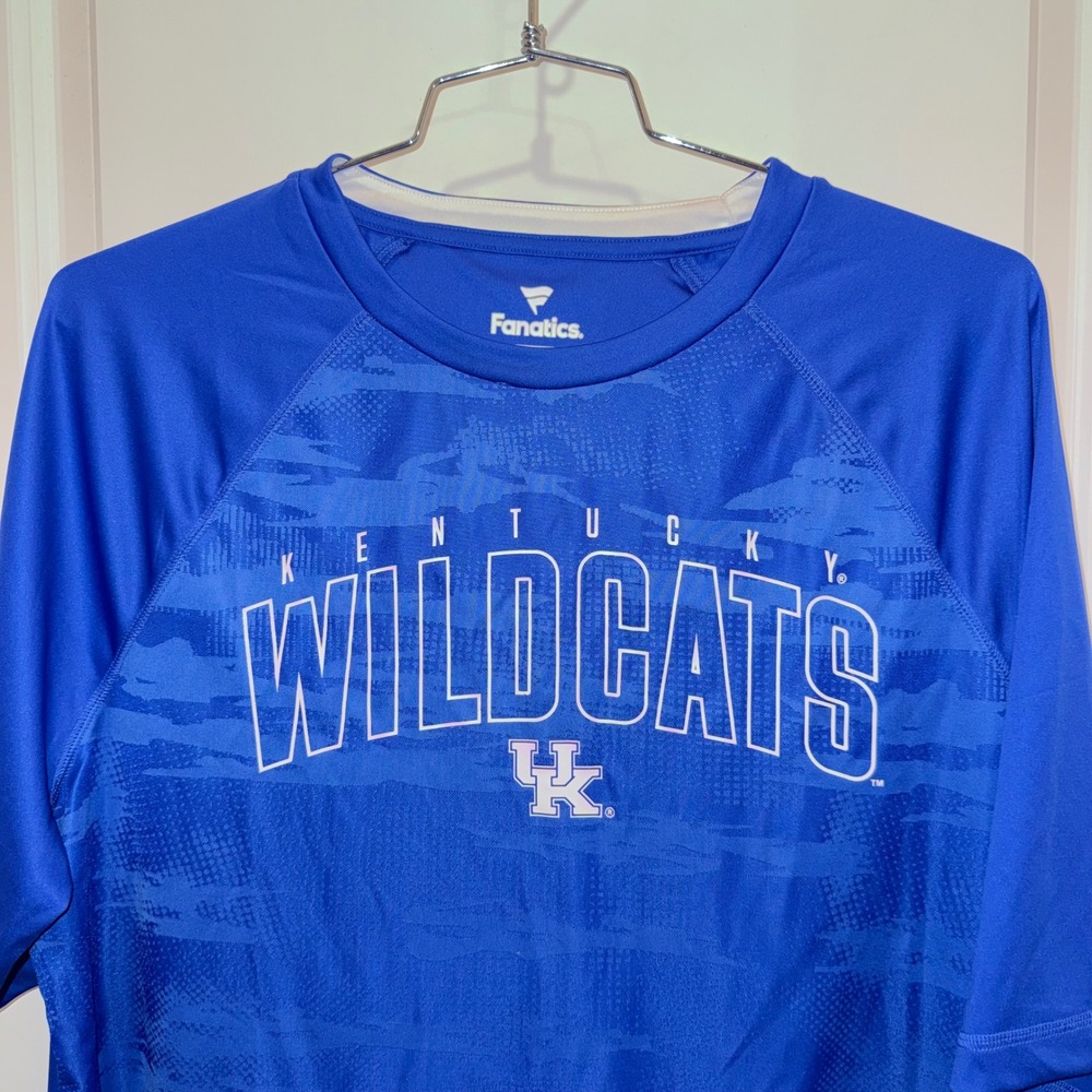 Fanatics Kentucky Wildcats Mens XL Blue Camo Performance T-Shirt NWT